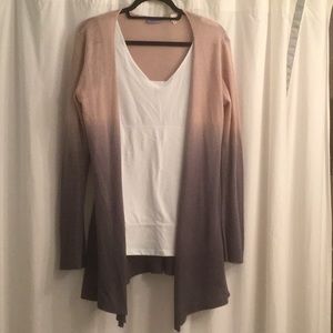 Bloomingdales silk/cashmere ombré cardigan